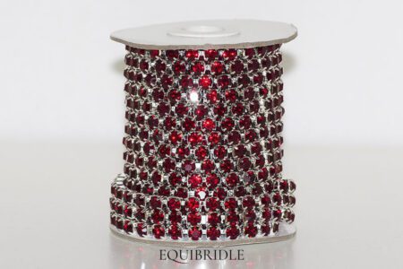 Strassketting 6mm Donkerrood (siam)