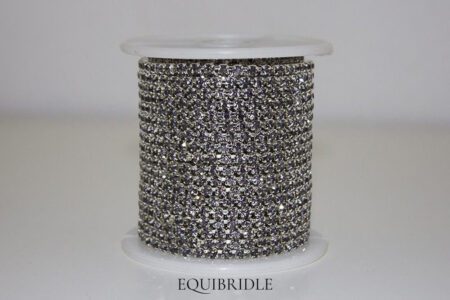Strassketting 3mm Grijs (black diamond)