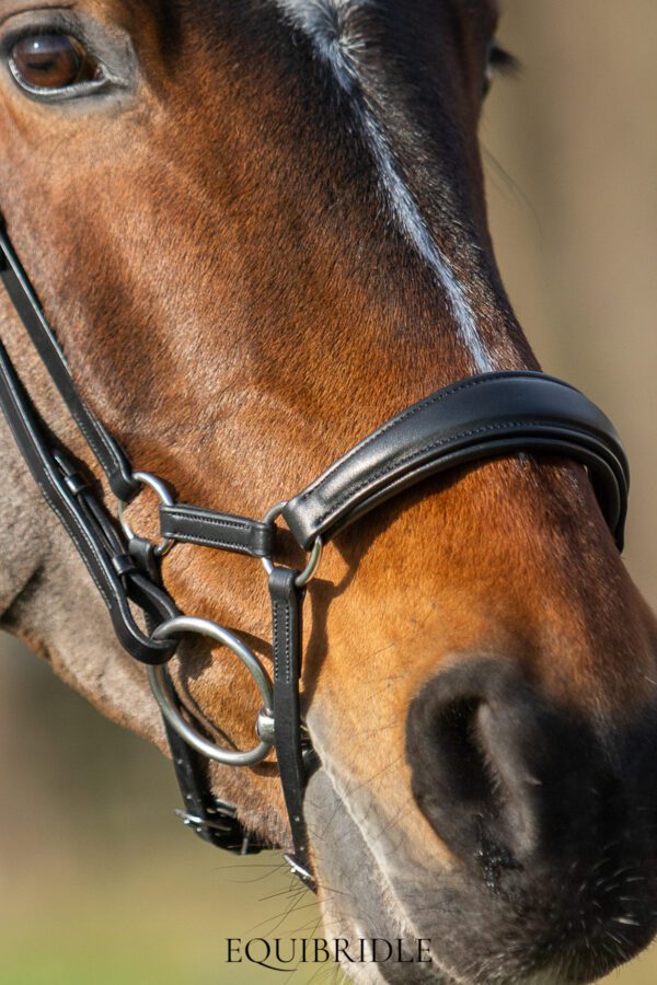 Equibridle Siro anatomisch hoofdstel - zwart soft - Afbeelding 4