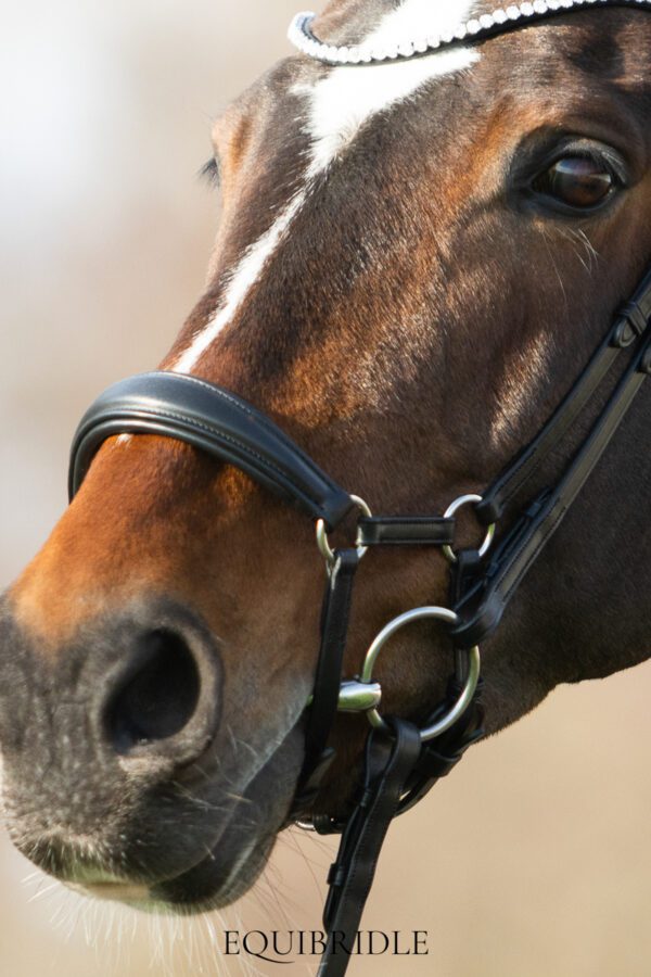 Equibridle Siro anatomisch hoofdstel - zwart soft - Afbeelding 5