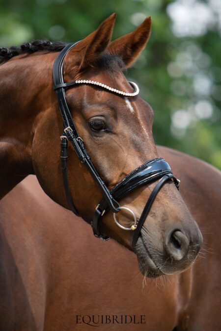 Equibridle anatomisch hoofdstel Diamond - zwart glitter