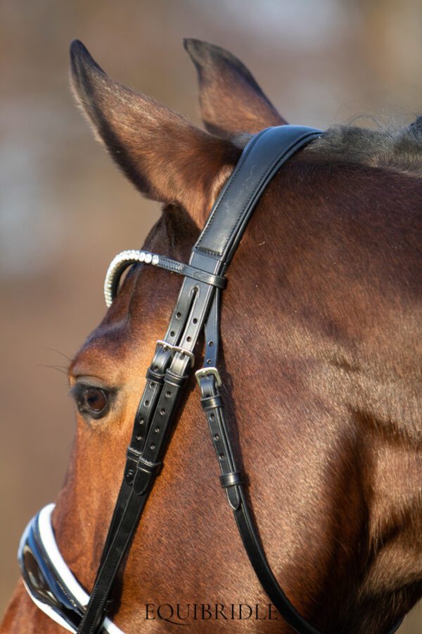 Equibridle anatomisch hoofdstel Ferro - wit lak - Afbeelding 4
