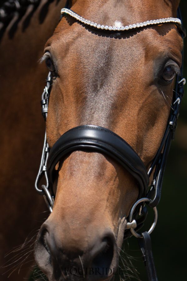 Equibridle anatomisch hoofdstel Ferro - zwart soft - Afbeelding 2