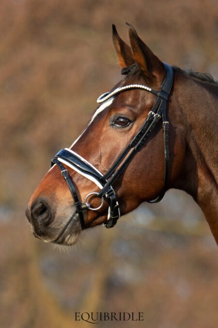 Equibridle anatomisch hoofdstel Zonik - wit lak
