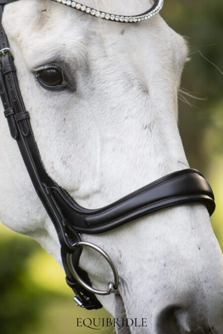 Equibridle hoge neusriem Jameson - zwart soft
