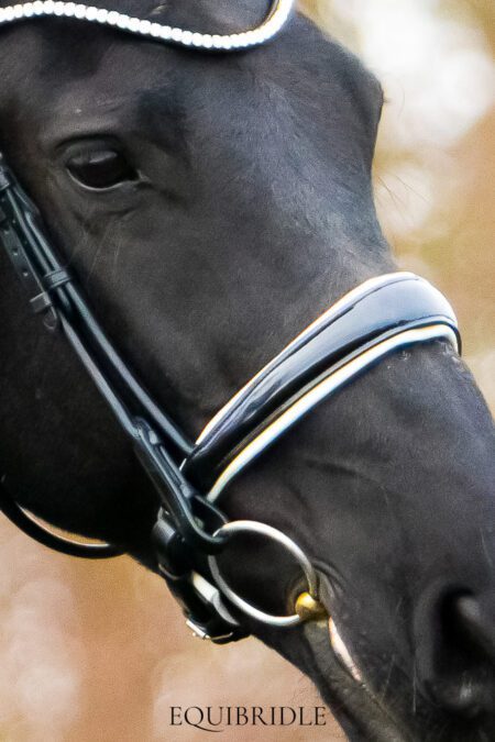 Equibridle hoge neusriem Tango - wit lak