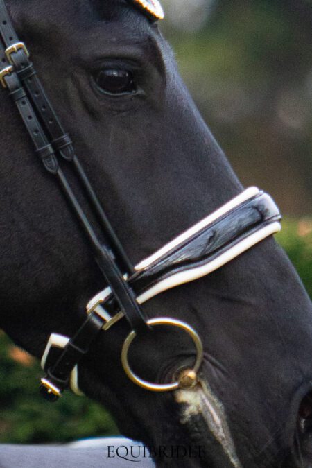 Equibridle hoge neusriem Zippo - wit lak