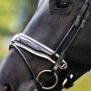 Equibridle gecombineerde neusriem Nadine - wit lak
