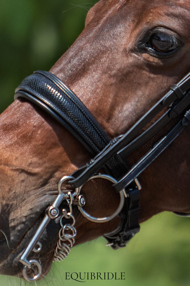 B-keuze! Equibridle hoge neusriem Arlando - zwart patroon - Afbeelding 3
