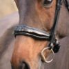 Equibridle hoge neusriem Ferro - zwart lak