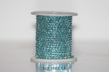 Strassketting 3mm Turquoise (aquamarine)