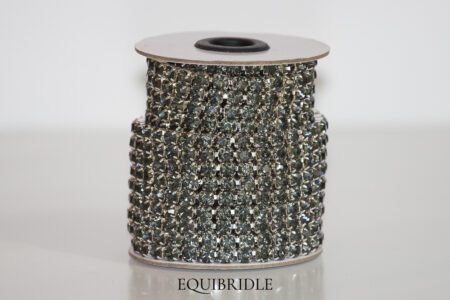 Strassketting 6mm Grijs (black diamond)