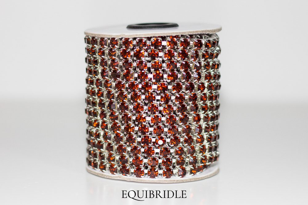 Strassketting 6mm Smoked Topaz (Donkerbruin)