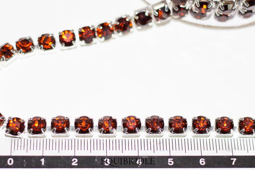 Strassketting 6mm Smoked Topaz (Donkerbruin) - Afbeelding 2