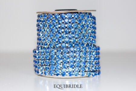 Strassketting 6mm Light Sapphire (Lichtblauw)