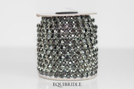 Strassketting 6mm Hematite (Metallic grijs)