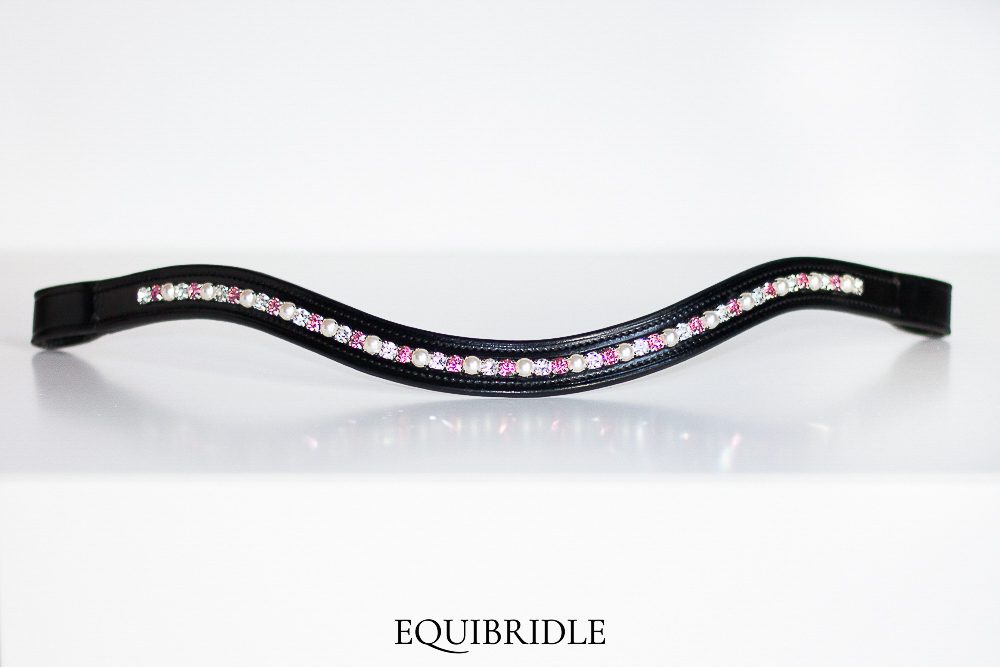 Frontriem 6mm Wave ingelegd Three Colored