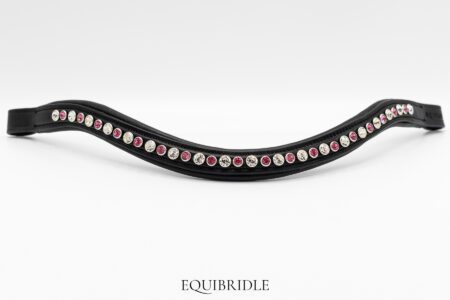 Frontriem L/M Deluxe Wave High End Crystals - Two colored