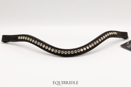 Frontriem 7mm Deluxe Wave High End Crystals - Bruin