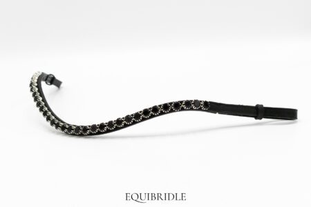 Frontriem 8mm Wave Preciosa - Zwart