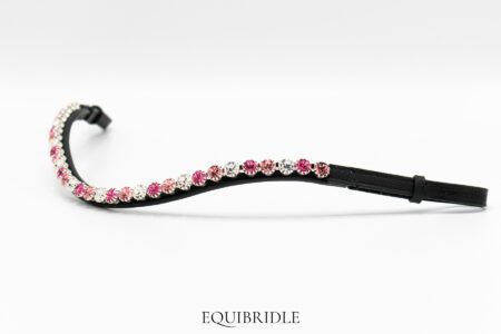 Frontriem 8mm Wave Preciosa - Roze, Lichtroze, Crystal