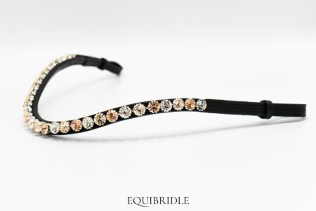 Frontriem 8mm Wave Preciosa - Crystal, Lichtgoud, Rosé Goud