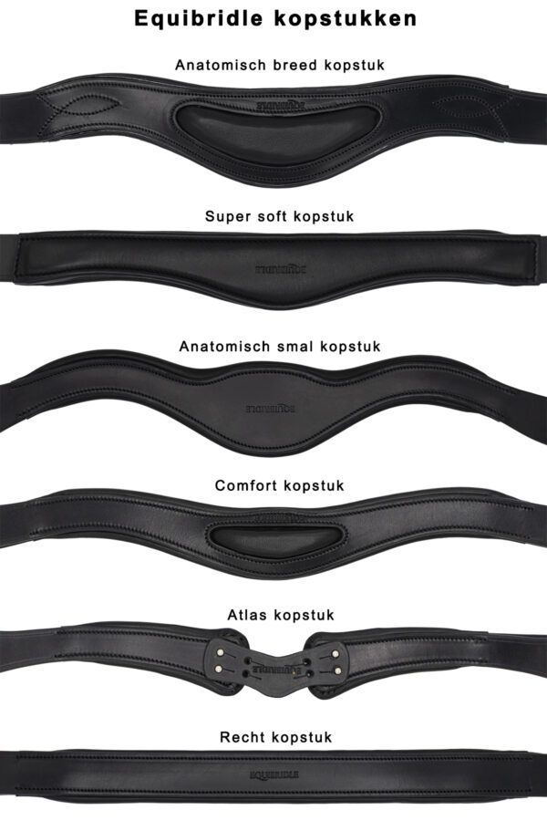 Equibridle anatomisch hoofdstel Diamond - zwart glitter - Afbeelding 5