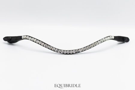Frontriem 8mm Wave Preciosa Drukknoop - Crystal