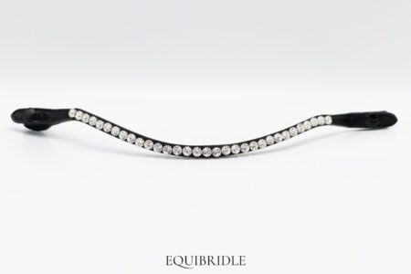 Frontriem 8mm Wave Preciosa Drukknoop - Crystal