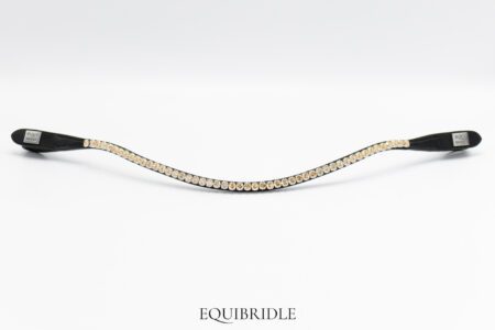Frontriem 6mm Wave Preciosa Drukknoop - Crystal Golden Honey